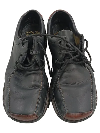 Rieker Antistress Damen Schnürschuhe Gr. 36 Schwarz Leder Komfort