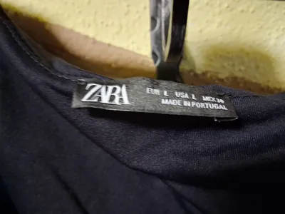 ZARA Damen Trägertop Tanktop Unterhemd Schwarz Basic Gr. L