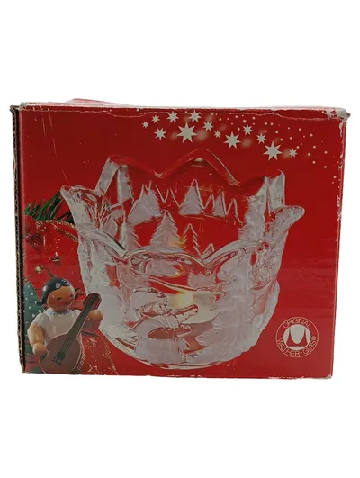 Walther-Glas Windlicht Teelichthalter Weihnachten Kristallglas Engel Krone