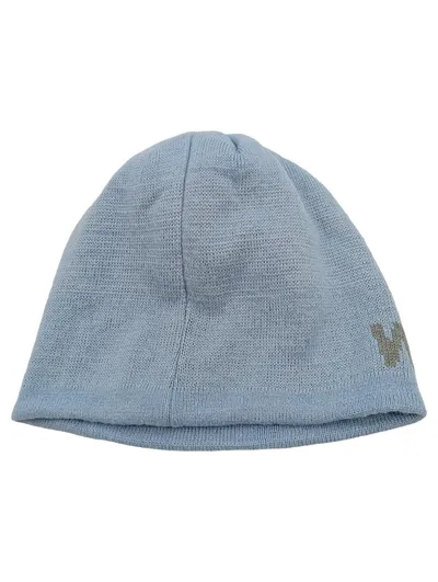 Wellensteyn Mütze Beanie Blau Logo Polyacryl One Size Casual