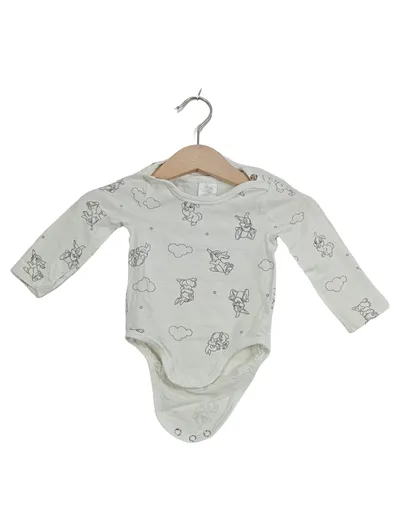 Disney Baby Langarm Body Bambi Weiß Gr. 62 Baumwolle