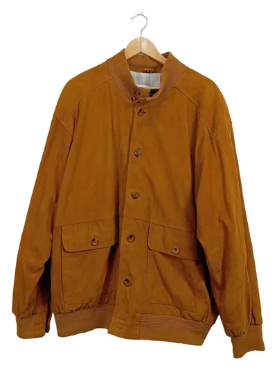 Itallo Herren Lederjacke Gr. 58 Braun Bomber Vintage Leder Fashion