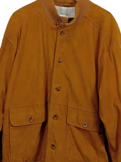 Itallo Herren Lederjacke Gr. 58 Braun Bomber Vintage Leder Fashion
