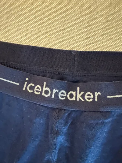 Icebreaker Ski Unterhose Herren Gr. 52 XL Blau Merino Wolle
