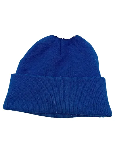 PlayStation Mütze Beanie Blau mit Bommel Strickmütze Gaming