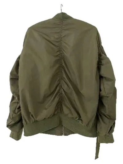Soya Fashion Bomberjacke Damen Gr. XS Oliv Grün Raffungen