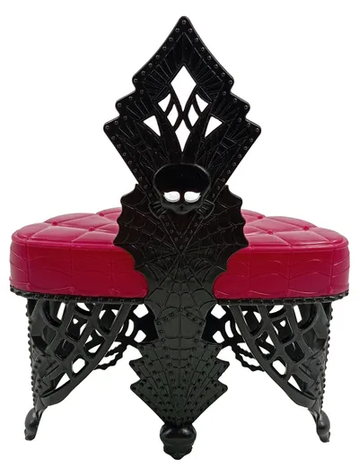 Monster High Puppenmöbel Schminktisch Stuhl Sessel schwarz pink Gothic