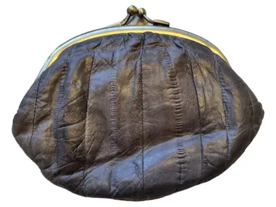 Becksöndergaard Geldbörse Leder Braun Gesteppt Vintage Damen 17cm