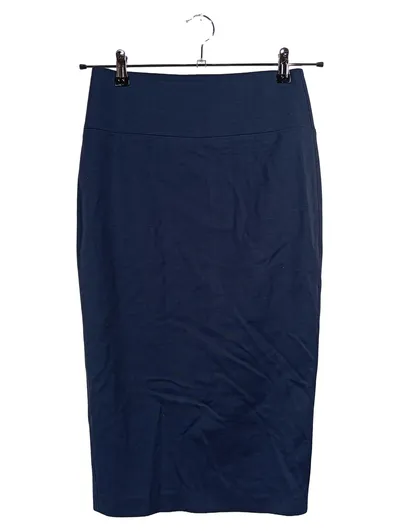 Esprit Damen Bleistiftrock Gr. 36 Blau Business Midirock Viskose