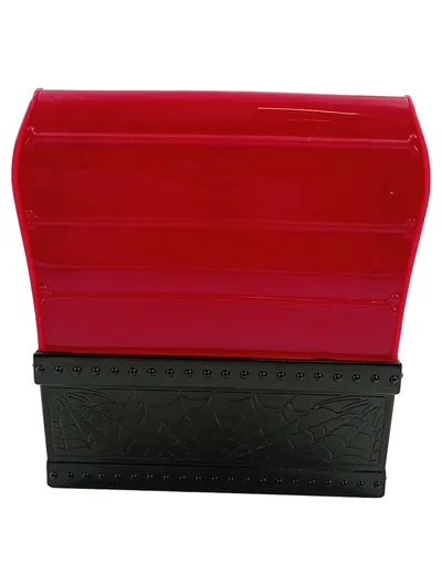 Monster High Schmuckschatulle Truhe Rot Schwarz Vintage Kunststoff 14cm