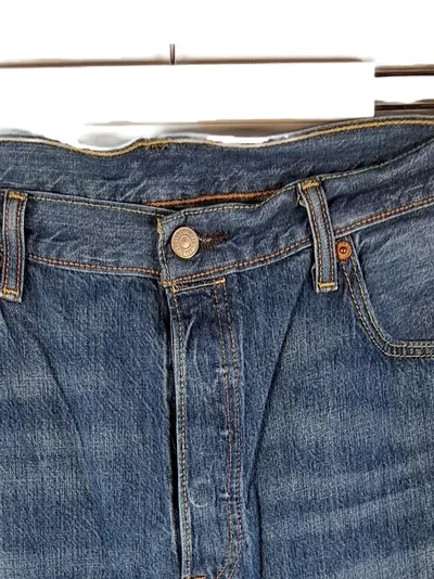 Levi's 501 Jeans Straight Leg Herren W36 L34 Blau Knopfleiste