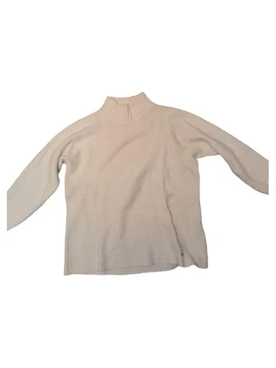 Betty & Co Damen Strickpullover Rollkragen Weiß Gr. 46 3XL Viskose