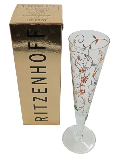 Ritzenhoff Sektglas Champagnerglas Vogel Blumen Nilesh Mistry 2003 OVP