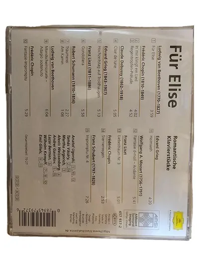 Deutsche Grammophon Romantische Klavierstücke CD Beethoven Chopin Mozart Liszt