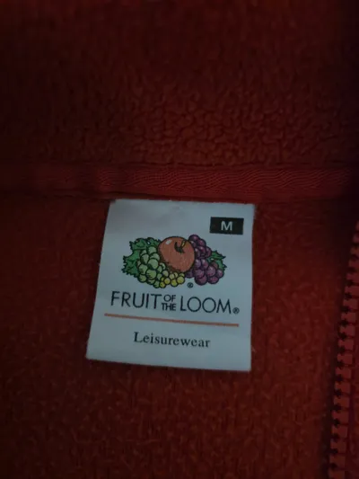 Fruit of the Loom Fleecepullover Herren Gr. L Orange Half-Zip Outdoor
