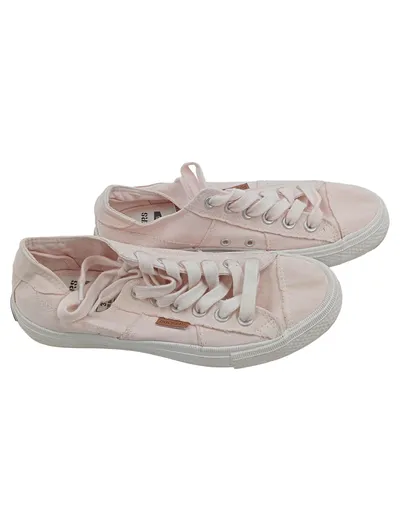 Dockers by Gerli Sneaker Damen Gr. 38 Rosa Canvas Schnürschuhe Low Top