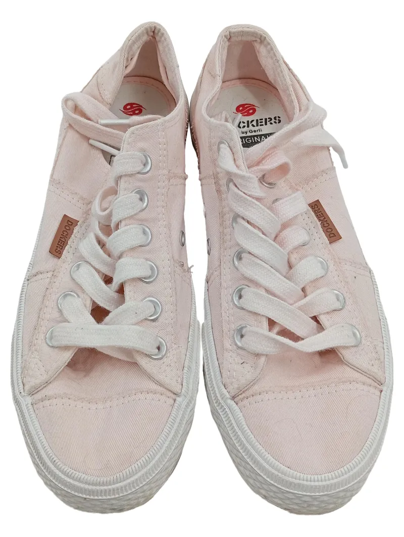Dockers by Gerli Sneaker Damen Gr. 38 Rosa Canvas Schnürschuhe Low Top 2