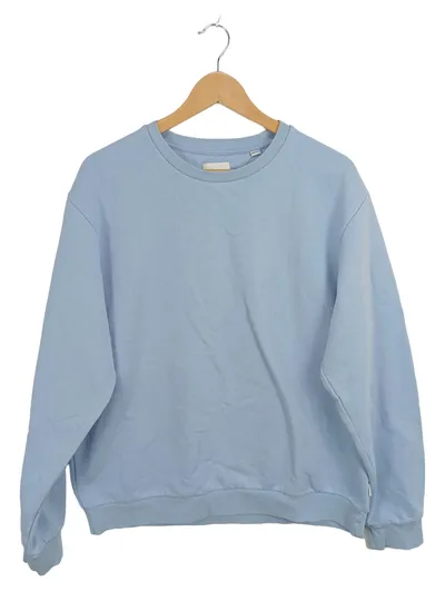 JACK & JONES Sweatshirt Herren Gr. L Hellblau Basic Rundhals Pullover