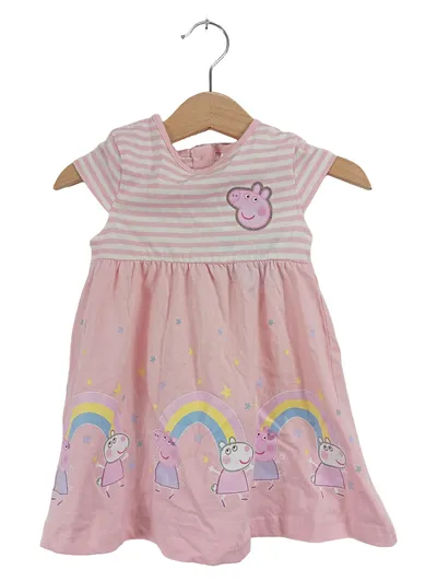 Peppa Pig Freizeitkleid Kinder Rosa Gr. 74 Regenbogen Gestreift
