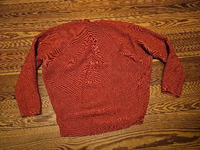 UNIQLO Damen Pullover V-Ausschnitt Orange Gr. M Baumwolle Strick