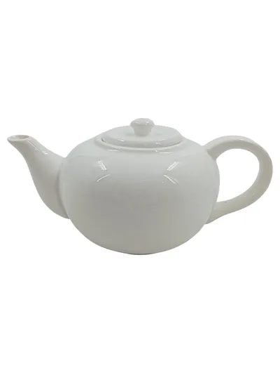 MAGISTRO Teekanne Porzellan Weiß 1,5L Minimalistisch Klassisch