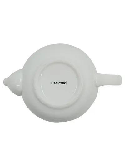 MAGISTRO Teekanne Porzellan Weiß 1,5L Minimalistisch Klassisch