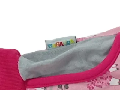 BABAUBA Kinder Hose Mädchen Gr. 80 Rosa Alpaka Motiv Stoffhose