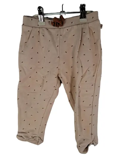 Obaïbi Baby Jogginghose Gr. 18M, 80 Beige Blumenmuster Baumwolle