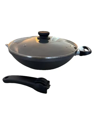 Hofmann Copenhagen Wokpfanne mit Glasdeckel Schwarz 53 cm
