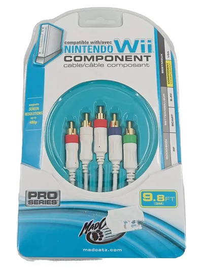 Mad Catz Component AV Kabel für Nintendo Wii 3m Weiß Pro Series