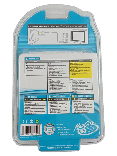 Mad Catz Component AV Kabel für Nintendo Wii 3m Weiß Pro Series