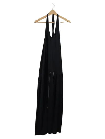 Diesel Damen Sommerkleid Maxikleid Schwarz Gr. 40 L Baumwolle Beachwear