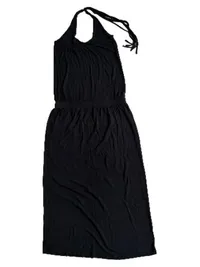 Diesel Damen Sommerkleid Maxikleid Schwarz Gr. 40 L Baumwolle Beachwear 2