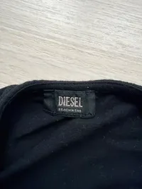 Diesel Damen Sommerkleid Maxikleid Schwarz Gr. 40 L Baumwolle Beachwear 3