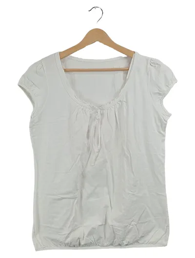 Buffalo Damen T-Shirt Weiß Gr. 40, 42 Casual Kurzarm