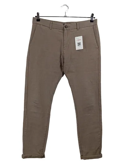 WE Fashion Herren Chino Stoffhose Gr. 32 Beige Casual Slim