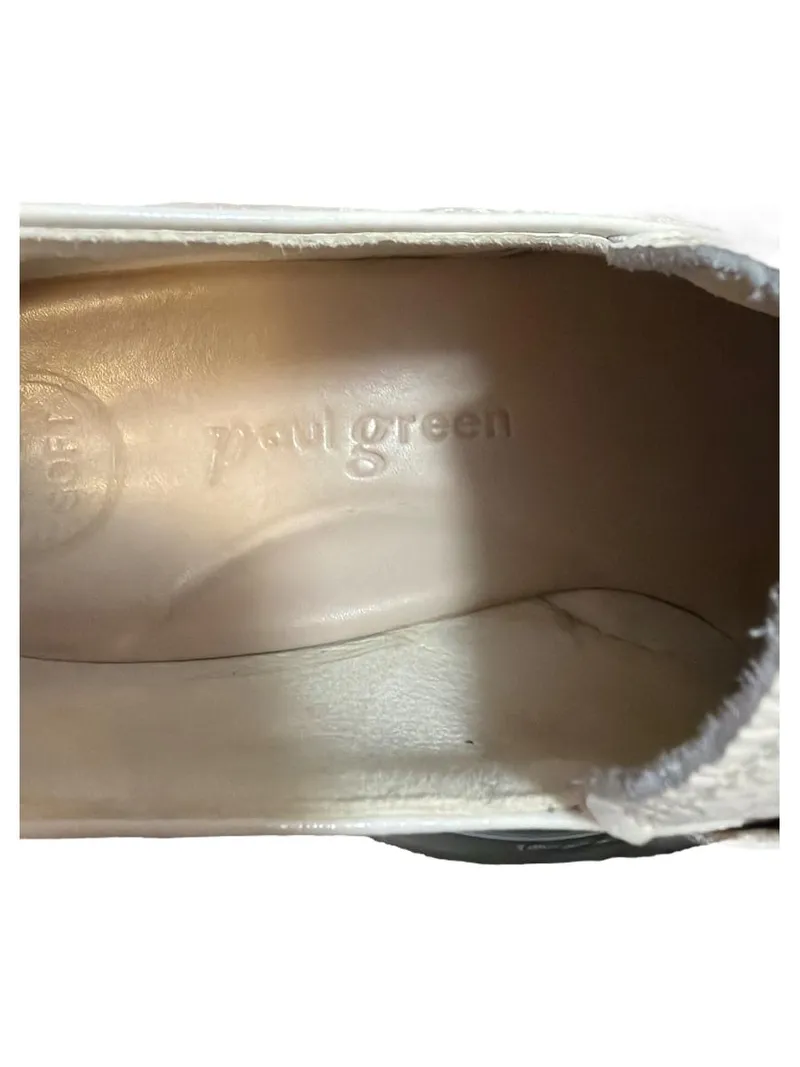 Paul Green Damen Loafer Slipper Lackleder Beige Plateau Gr. 6.5 / 39.5 4