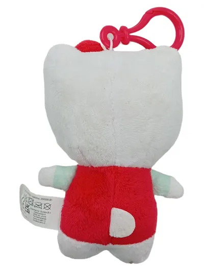 Sanrio Hello Kitty Plüsch Schlüsselanhänger Clip rot 9x13 cm