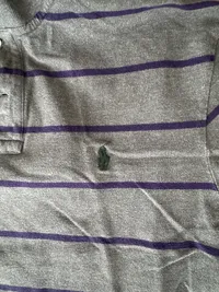 Ralph Lauren Herren Poloshirt Gestreift Grau Gr. 52;XL 2