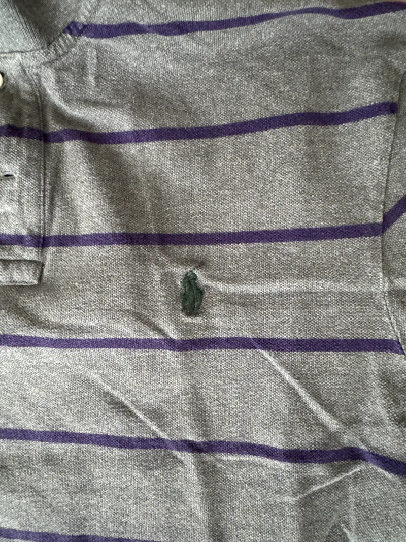 Ralph Lauren Herren Poloshirt Gestreift Grau Gr. 52;XL 2