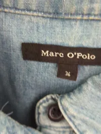Marc O'Polo Jeanshemd Hemdbluse Rüschen Damen Gr. 36/S Blau 3