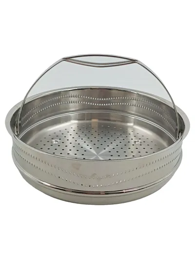 AMC Dampfgartopf Edelstahl Dünsteinsatz Siebeinsatz 23 cm Silber