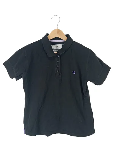 Arqueonautas Poloshirt Damen Gr. XL Schwarz Kurzarm Casual