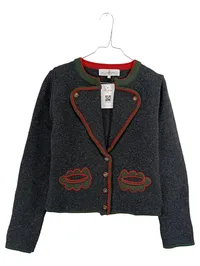 Almsach Damen Trachtenjacke Strickjacke Grau Gr. S Wolle Tracht 1