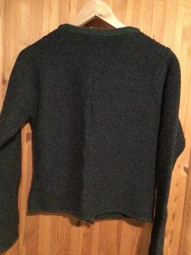 Almsach Damen Trachtenjacke Strickjacke Grau Gr. S Wolle Tracht