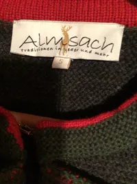 Almsach Damen Trachtenjacke Strickjacke Grau Gr. S Wolle Tracht 3