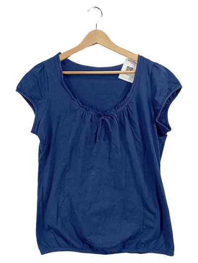 Buffalo Damen Pullover Kurzarm Blau Gr. 40, 42 Casual