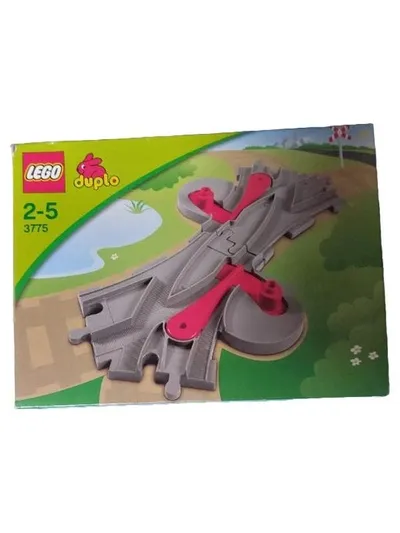LEGO Duplo 3775 Eisenbahn Weichen Set Zubehör Grau Kunststoff