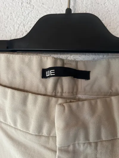 WE Fashion Herren Chino Hose Slim Fit Beige Größe 32