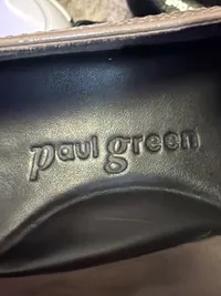 Paul Green Damen Slipper Lackleder Kette Braun Gr. 6.5 / EU 39.5 5